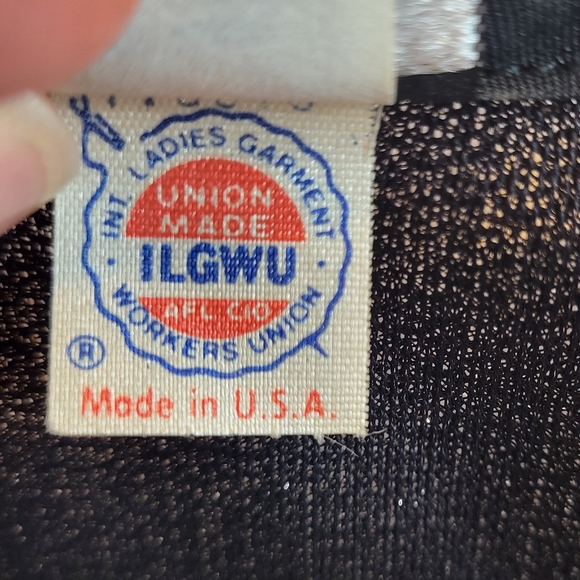 Vtg M 70s Rainbow Mattalic Chevron Sequin Disco Crop Top RIO Blouse USA UNION - Picture 3 of 10